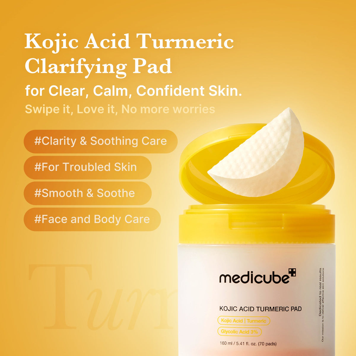 Kojic Acid Tumeric Toner Pad D6