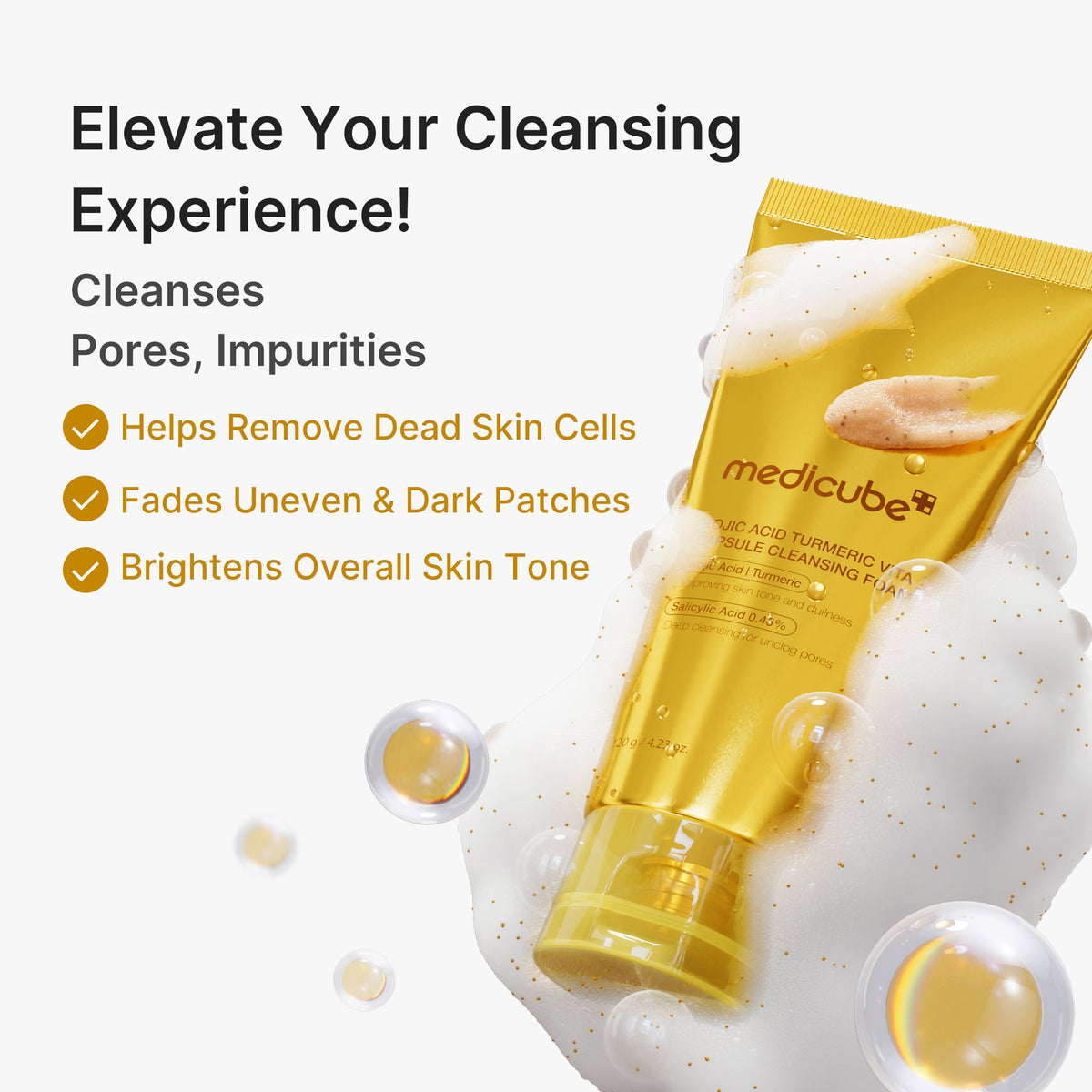 Kojic Acid Turmeric Vita Capsule Foam Cleanser L3