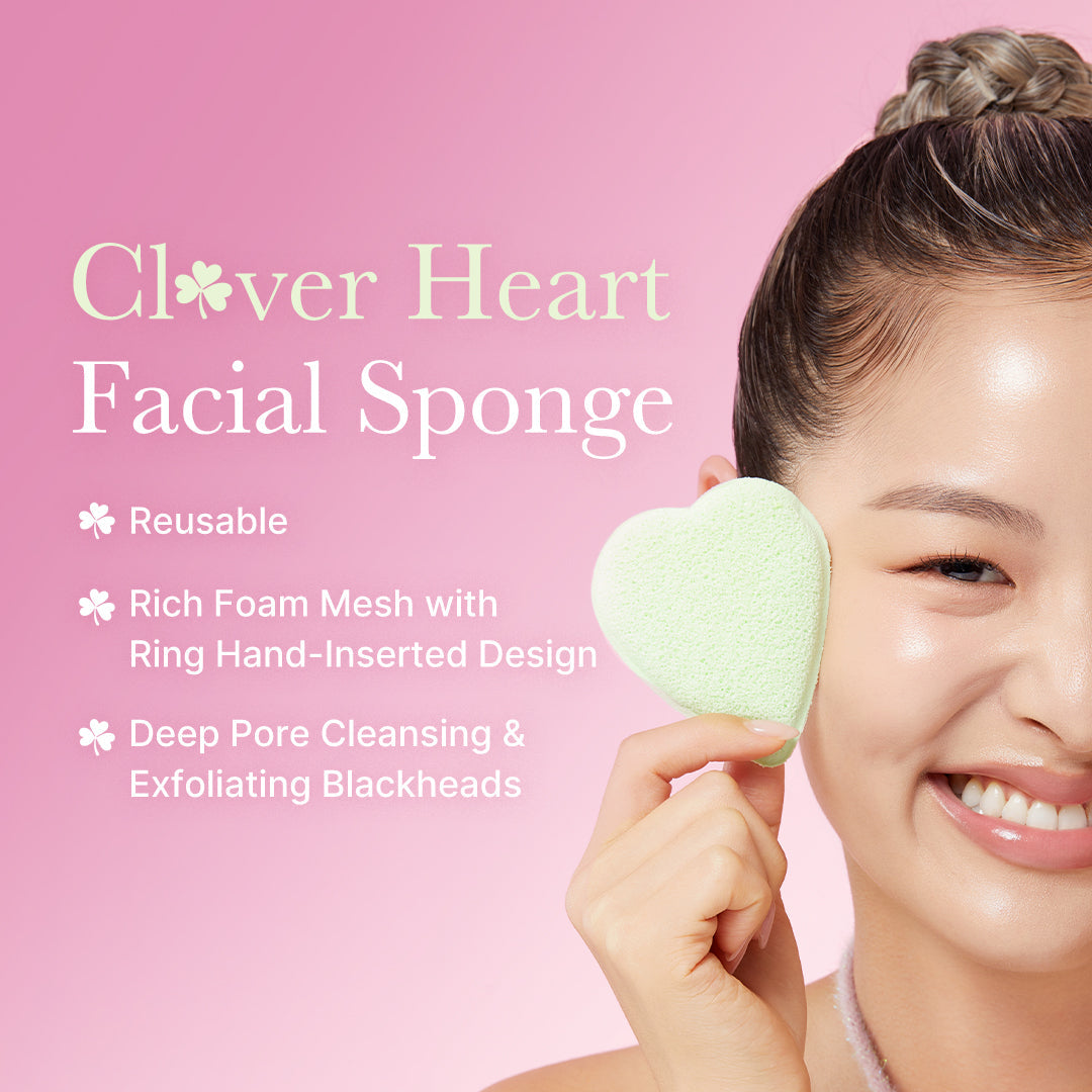 Clover Heart Facial Sponge N4