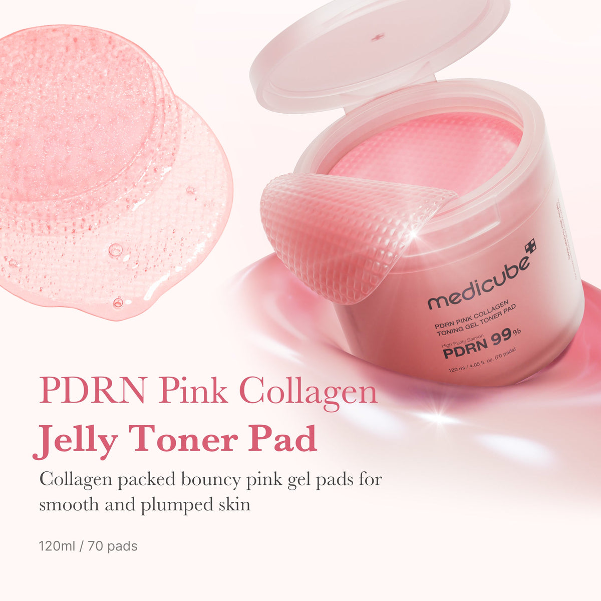 PDRN Pink Collagen Gel Toner Pad E9