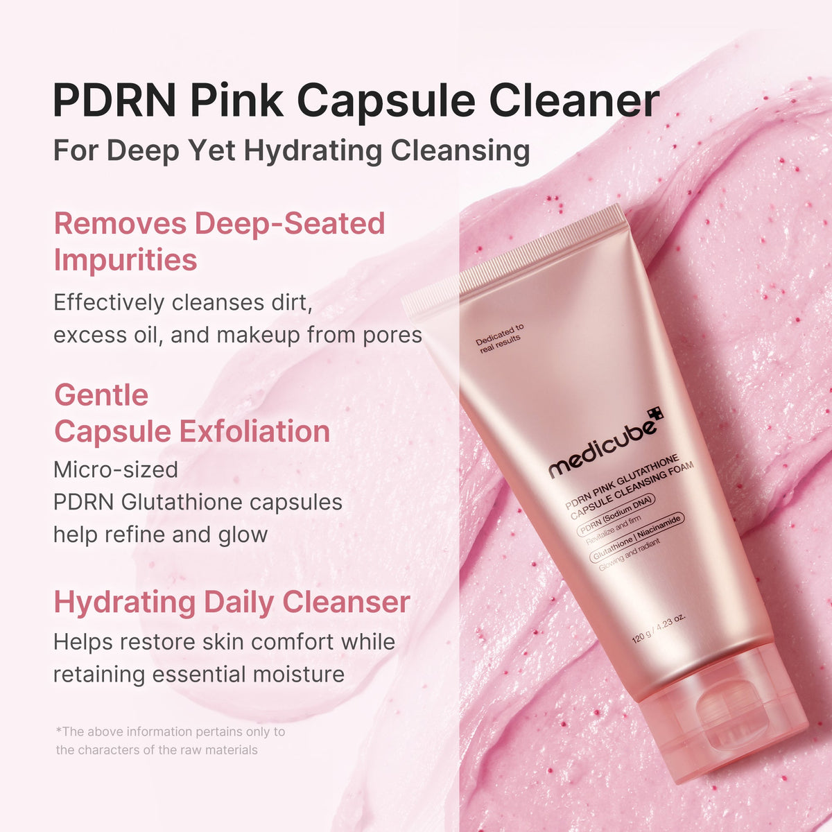 PDRN Pink Glutathione Capsule Foam Cleanser U0