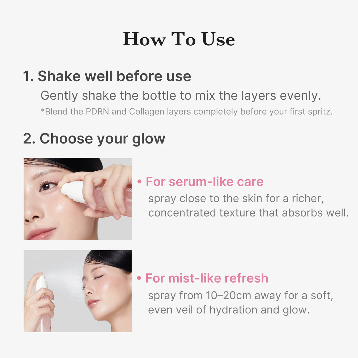 PDRN Pink Collagen Glow Jelly Mist Serum P1