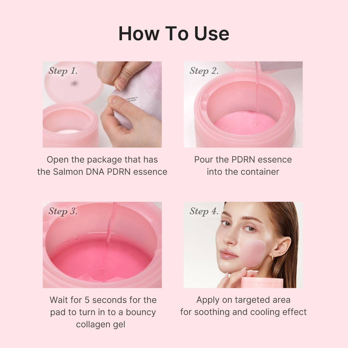 PDRN Pink Collagen Gel Toner Pad E9
